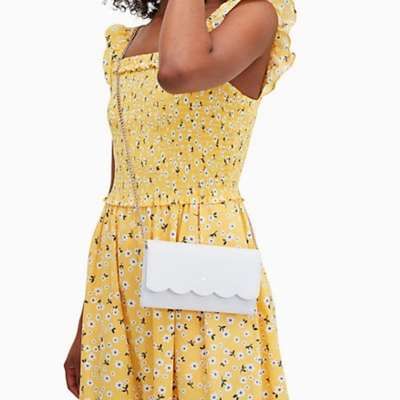 ♠️ Kate Spade White Dove Gemma Wallet On a Chain - Picture 4 of 4